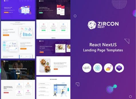 Zircon-Next - React Nextjs Landing Pages Image 0
