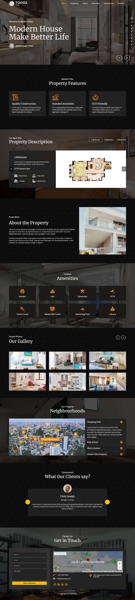 Topaz - Real Estate Nextjs Landing Page Templates Image 1