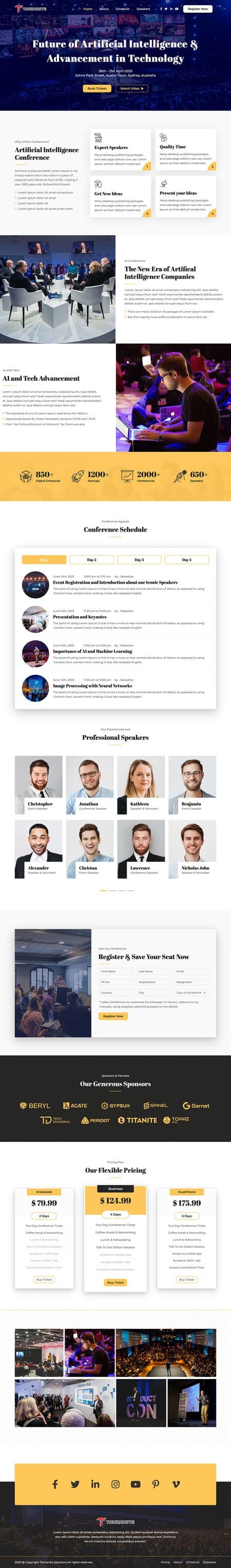 Tanzanite - Event and Conference Landing Pages Image 3