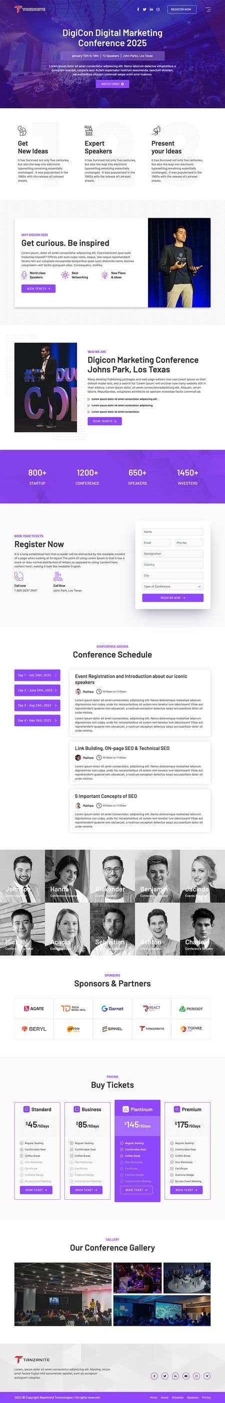 Tanzanite - Event and Conference Landing Pages Image 6