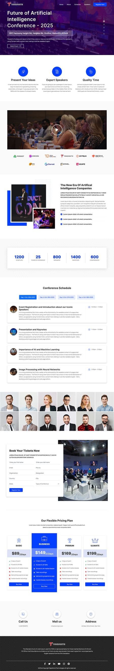 Tanzanite - Event and Conference Landing Pages Image 9