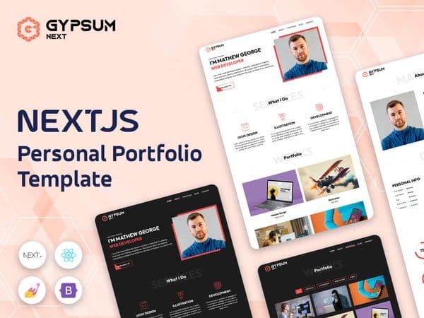 Gypsum Nextjs Personal Portfolio Template Image 0