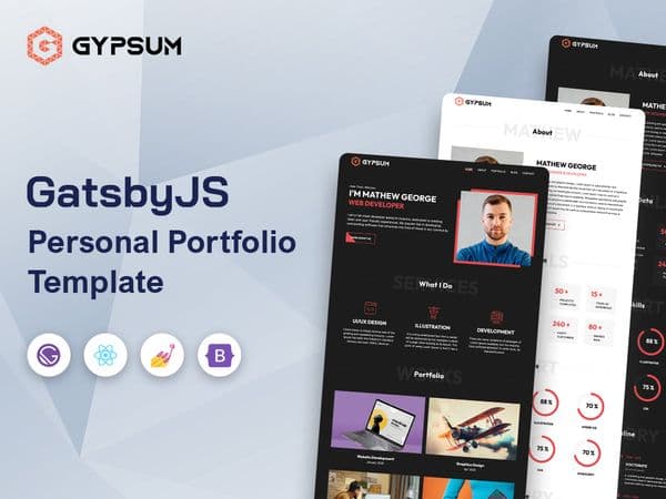 Gypsum Gatsbyjs Personal Portfolio Template Image 0