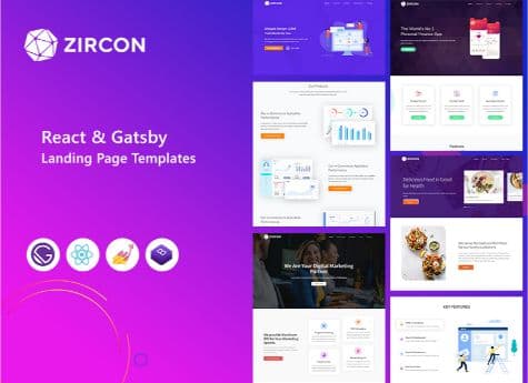 Zircon - React Gatsby Landing Page Templates